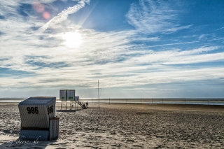 Sonnenuntergang am Strand von Langeoog