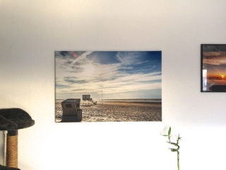Die fertige Leinwand an meiner Wohnzimmerwand